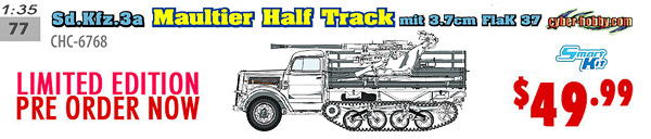 CHC-6768 1/35 Sd.Kfz.3a Maultier Half Track auf 3.7cm Flak 37 